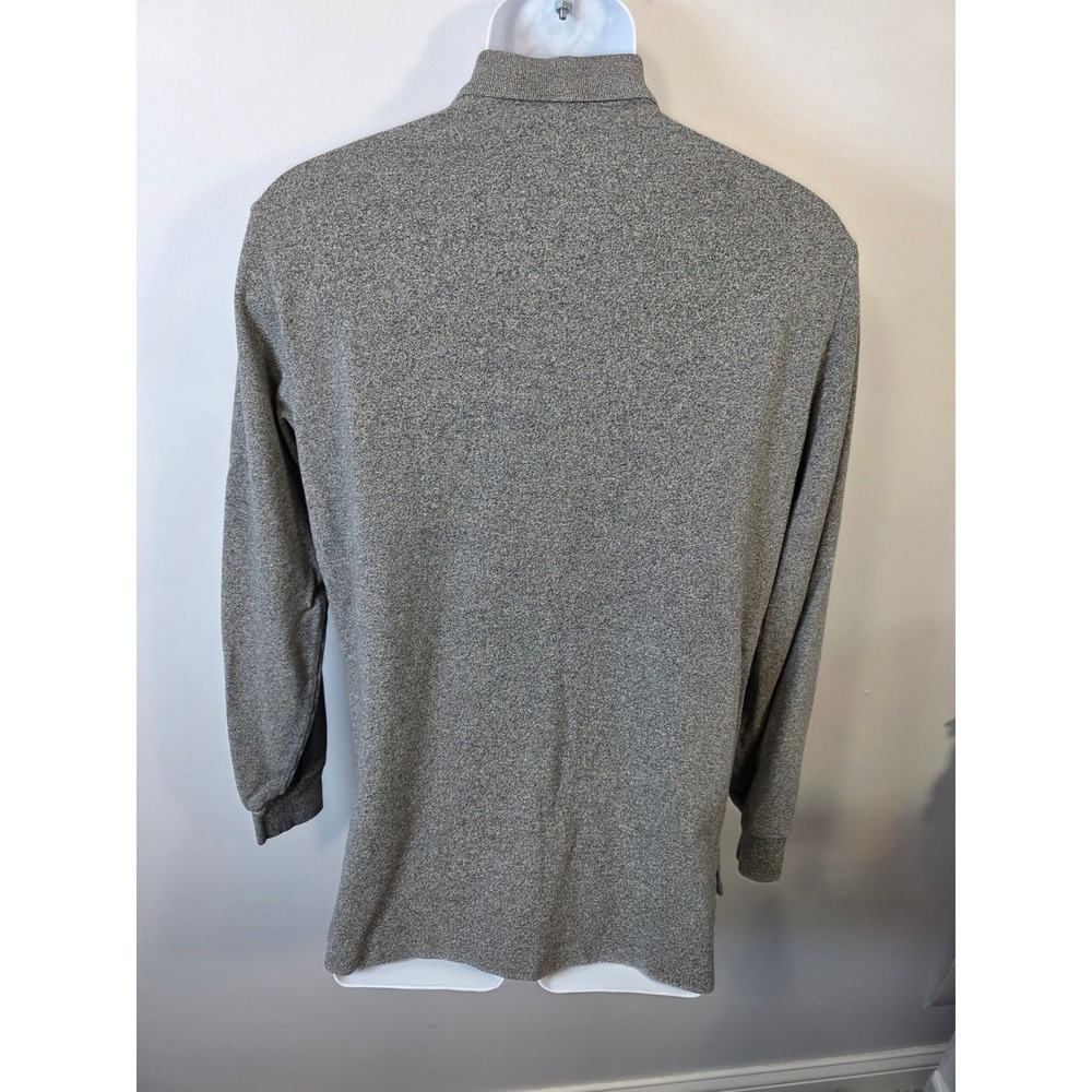 Polo Ralph Lauren Mens Grey Marl Long Sleeve Cotton Polo Shirt Size S - Picture 6 of 8